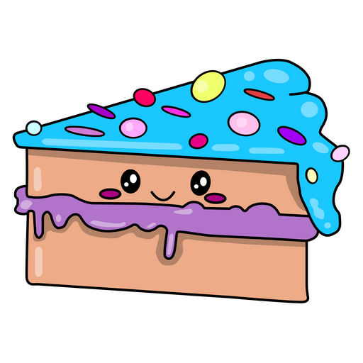 here is a Cute Cake with Blue Topping Sticker from the Food and Beverages collection for sticker mania