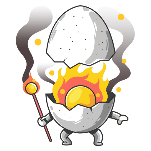 here is a Egg Magician Sticker from the Food and Beverages collection for sticker mania