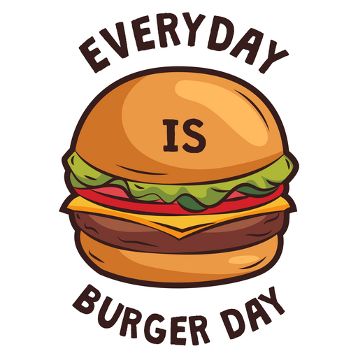 here is a Every Day is Burger Day Sticker from the Food and Beverages collection for sticker mania