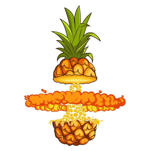 here is a Explosive Pineapple Sticker from the Food and Beverages collection for sticker mania