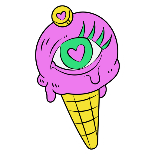 here is a Ice Cream with Eye Sticker from the Food and Beverages collection for sticker mania