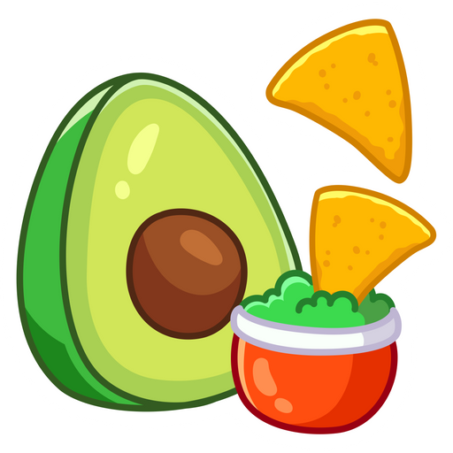 here is a Nachos Chips and Avocado Sticker from the Food and Beverages collection for sticker mania
