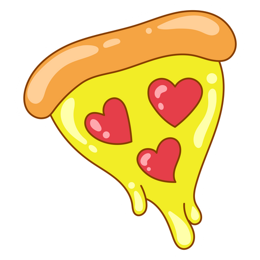 here is a Pizza with Hearts Sticker from the Food and Beverages collection for sticker mania