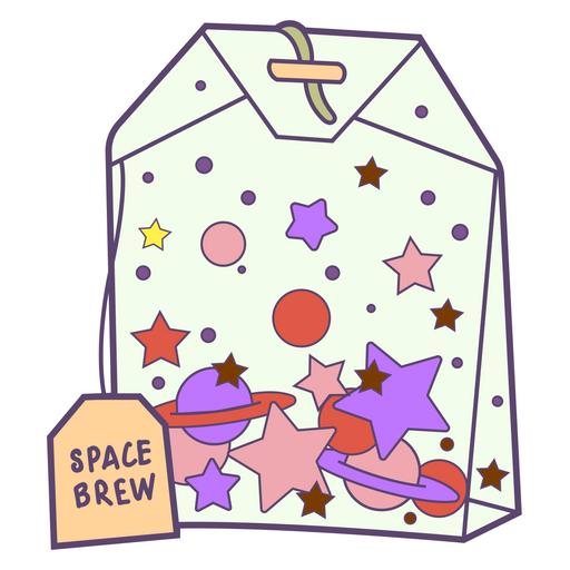 here is a Space Brew Tea Bag Sticker from the Outer Space collection for sticker mania