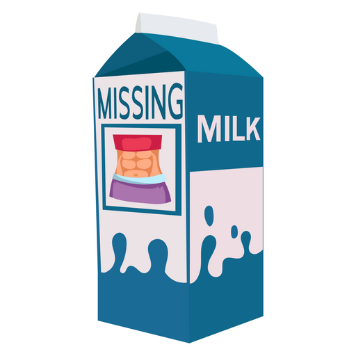 here is a Milk Missing Six Pack Abs Sticker from the Food and Beverages collection for sticker mania