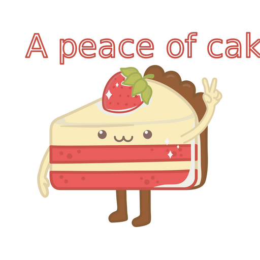 here is a Cake - A Peace of Cake Sticker from the Food and Beverages collection for sticker mania