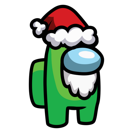 here is a Among Us in Santa Hat Sticker from the Among Us collection for sticker mania