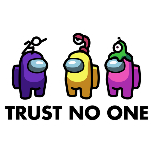 here is a Among Us Trust No One Sticker from the Among Us collection for sticker mania
