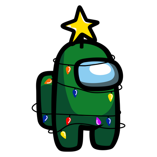 here is a Among Us Christmas Tree Sticker from the Among Us collection for sticker mania