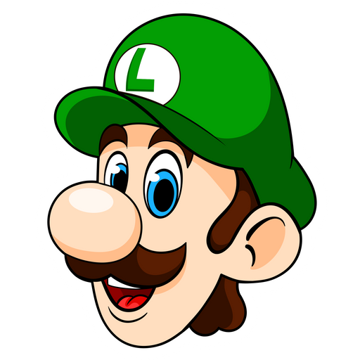 here is a Mario Luigi Head Sticker from the Super Mario collection for sticker mania