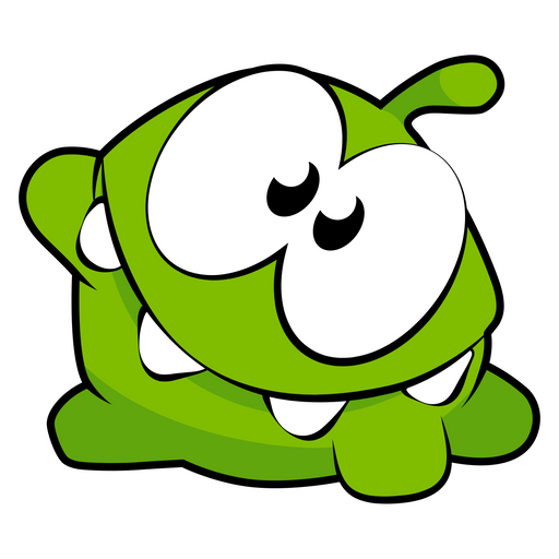here is a Om Nom Sticker from the Games collection for sticker mania