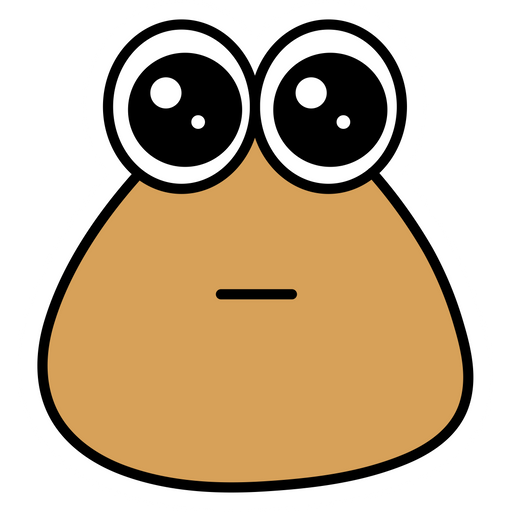 here is a Pou Cute Sticker from the Games collection for sticker mania