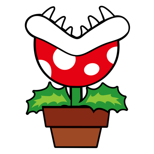 here is a Super Mario Piranha Plant Sticker from the Super Mario collection for sticker mania
