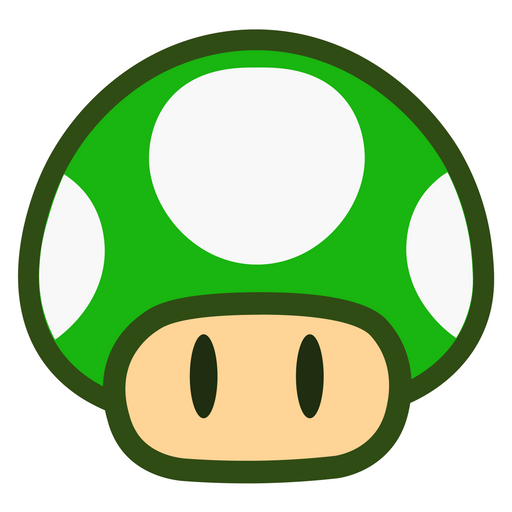 here is a Super Mario 1-Up Mushroom Sticker from the Super Mario collection for sticker mania