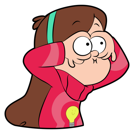 here is a Gravity Falls Mabel Make Binoculars Sticker from the Gravity Falls collection for sticker mania