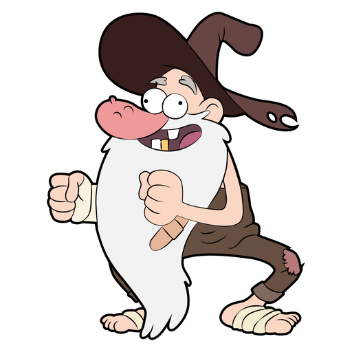 here is a Gravity Falls Old Man McGucket Sticker from the Gravity Falls collection for sticker mania