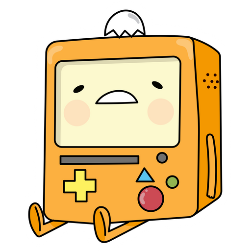 here is a Gudetama Adventure Time BMO Sticker from the Gudetama collection for sticker mania