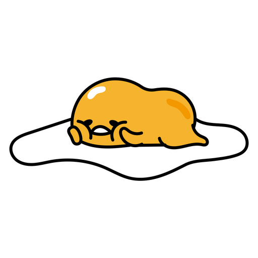 here is a Gudetama Bored Sticker from the Gudetama collection for sticker mania