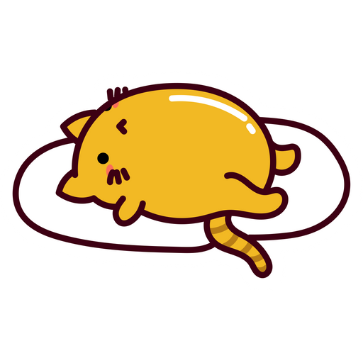 here is a Gudetama Cat Sticker from the Gudetama collection for sticker mania