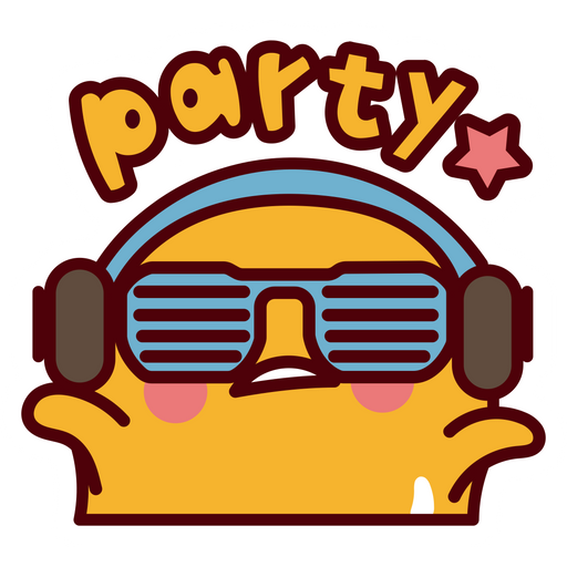 here is a Gudetama Party Sticker from the Gudetama collection for sticker mania