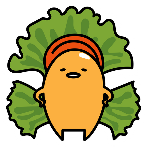 here is a Gudetama Salad Sticker from the Gudetama collection for sticker mania