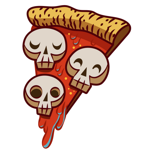 here is a Skull Pizza Sticker from the Halloween collection for sticker mania
