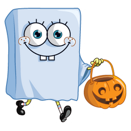 Halloween SpongeBob Ghost - Sticker Mania