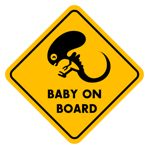 here is a Baby on Board Road Sign Sticker from the Hilarious Road Signs collection for sticker mania