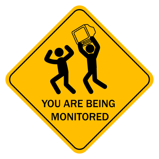 here is a You Are Being Monitored Road Sign Sticker from the Hilarious Road Signs collection for sticker mania