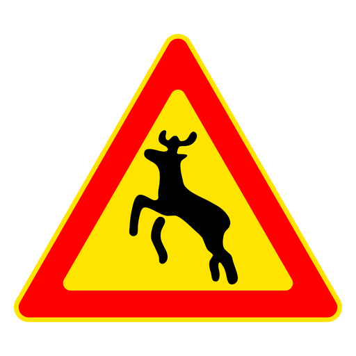 here is a Deer Sign Sticker from the Hilarious Road Signs collection for sticker mania