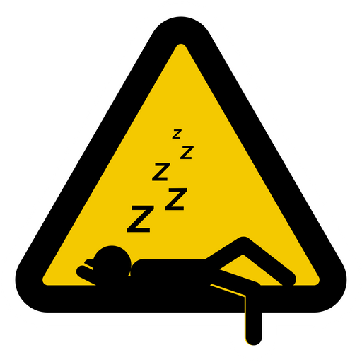 here is a Man is Sleeping Road Sign Sticker from the Hilarious Road Signs collection for sticker mania