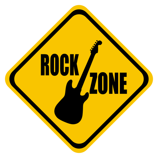here is a Rock Zone Sign Sticker from the Hilarious Road Signs collection for sticker mania