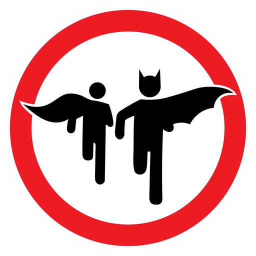 here is a Superheroes Sign Sticker from the Hilarious Road Signs collection for sticker mania