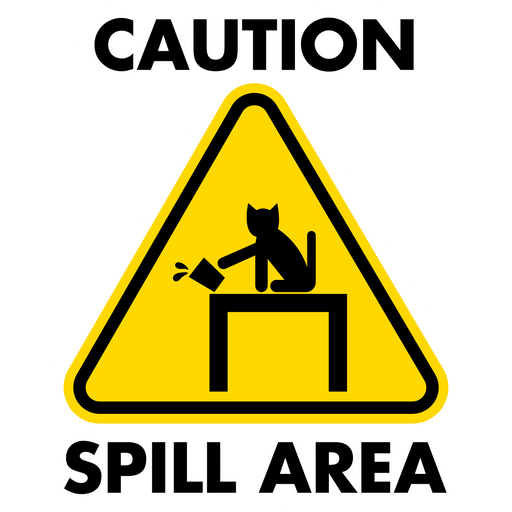 here is a Warning Sign Spill Area Sticker from the Hilarious Road Signs collection for sticker mania