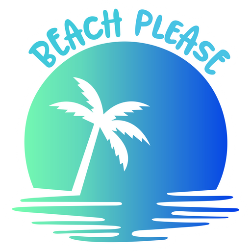 here is a Beach Please Sticker from the Holidays collection for sticker mania