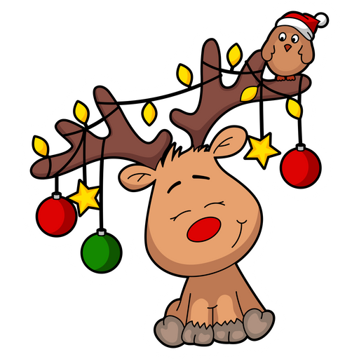 here is a Cute Christmas Deer Sticker from the Holidays collection for sticker mania