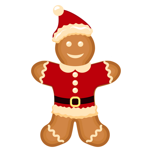 here is a Gingerbread Santa Claus Sticker from the Holidays collection for sticker mania