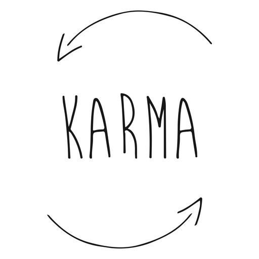 here is a Karma Sticker from the Inscriptions and Phrases collection for sticker mania