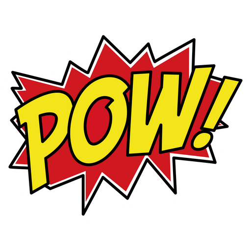 here is a Yellow Screaming Pow on Red Sticker from the Inscriptions and Phrases collection for sticker mania