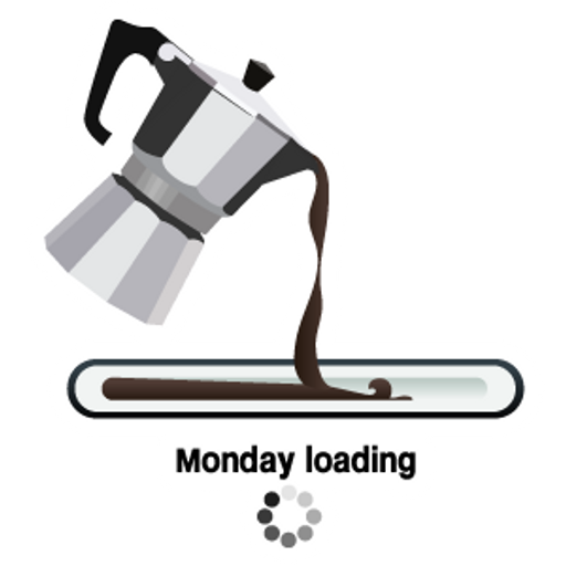 here is a Monday Loading Sticker from the Into the Web collection for sticker mania