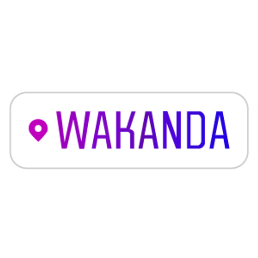 here is a Instagram Geotag Wakanda from the Into the Web collection for sticker mania
