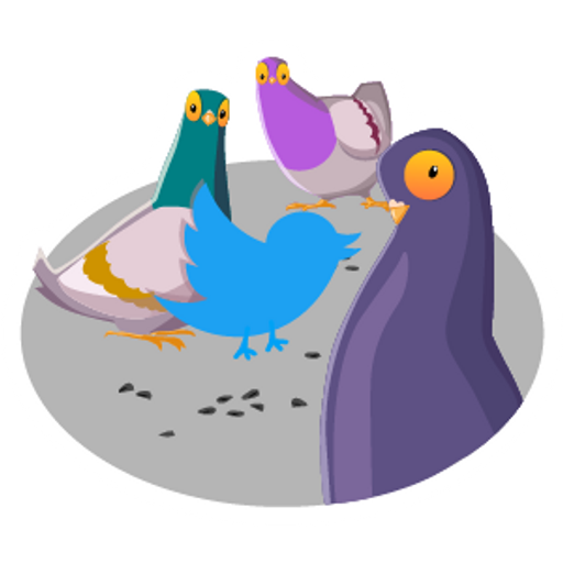 here is a Twitter Bird with Pigeons from the Into the Web collection for sticker mania