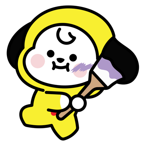 here is a BTS BT21 Chimmy Artist Sticker from the K-Pop collection for sticker mania