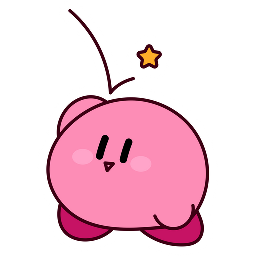 here is a Kirby Fallen Star Sticker from the Kirby collection for sticker mania