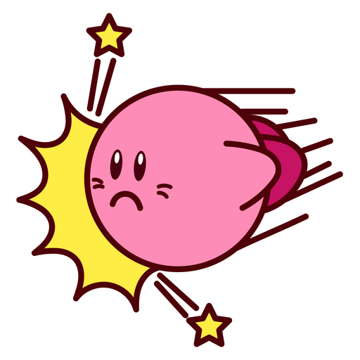 here is a Kirby Flies Sticker from the Kirby collection for sticker mania