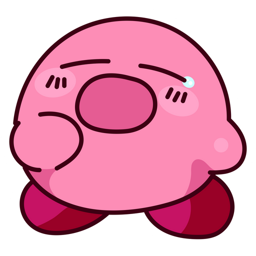 here is a Kirby Sleepy Sticker from the Kirby collection for sticker mania