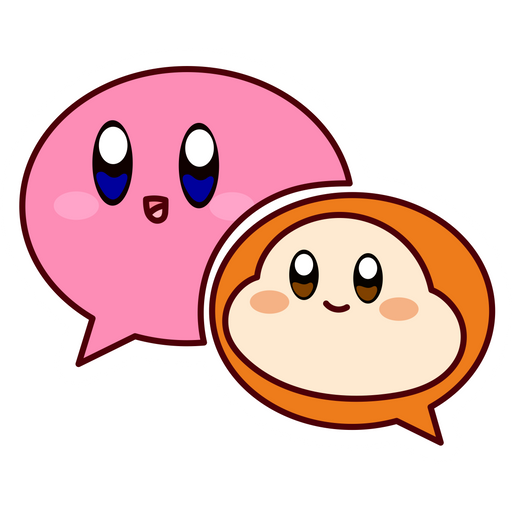here is a Kirby and Waddle Dee Correspondence Sticker from the Kirby collection for sticker mania