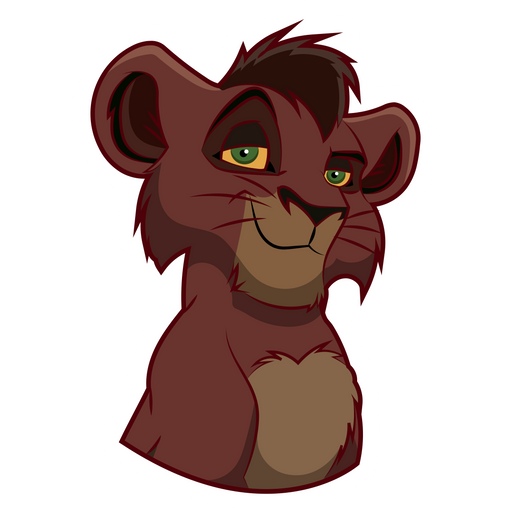 here is a The Lion King Kovu Grin Sticker from the The Lion King collection for sticker mania