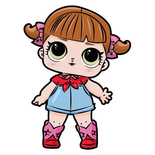 here is a LOL Doll Line Dancer Sticker from the L.O.L. Surprise! collection for sticker mania