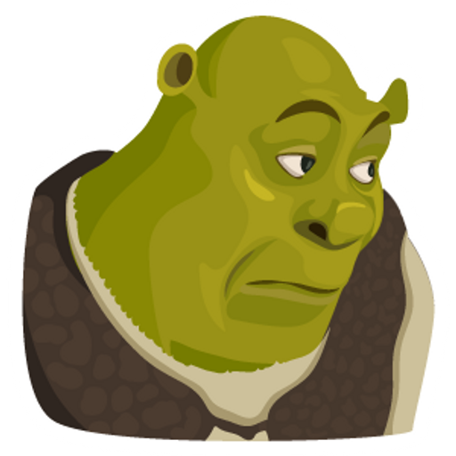here is a Bored Shrek Meme from the Memes collection for sticker mania